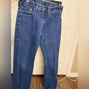 Men's 505 Levi's Regular Fit Blue Jeans 30W/‎ 32L